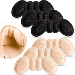 6 Pairs Heel Pads Women for Loose Shoes, Heel Grips Make Shoes Fit That are Too Big for Men, Heel Cushions Shoe Filler for Heel Pain Relief, Blisters (Black+Beige)