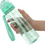 OLDLEY 17oz Kids Water Bottle for School - Motivational With Silicone Straw, Leak-Proof Tritan BPA-Free, Reusable for Girls Boys, Glow Green