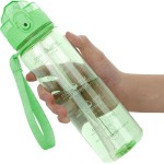 OLDLEY 17oz Kids Water Bottle for school Girls Boys, Motivational Water Bottles With Silicone Straw, Leak-Proof Tritan BPA-Free, Reusable water bottles for kids, Pear