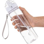 OLDLEY 17oz Kids Water Bottle for School - Motivational With Silicone Straw, Leak-Proof Tritan BPA-Free, Reusable for Girls Boys, Clear