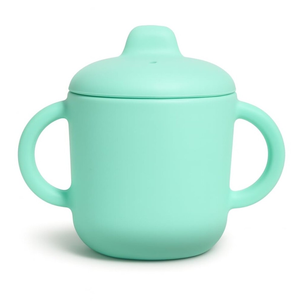 Catii Premium Silicone Baby Straw Cup 5 floz, BPA-Free Food-Grade Silicone Sippy Cup for Infants and Toddlers 6months+, Leak-Resistant, Durable, Easy-Grip Training Design (Green)