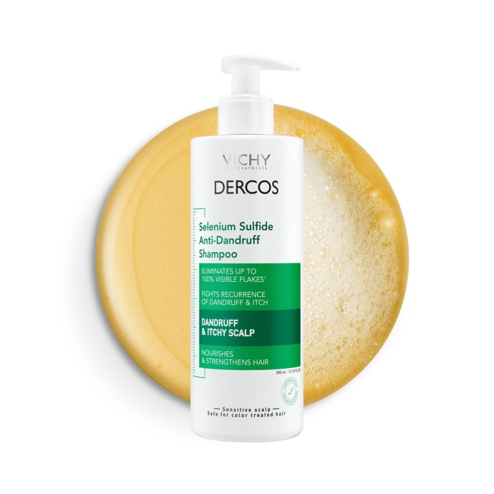 Dercos Anti Dandruff Shampoo, Dry Scalp Treatment and Itch Relief. Prescription Strength Comparable to 2% Ketoconazole, for Mild to Severe Dandruff-Prone Hair & Flaky, Itchy Scalps, 13.5 Fl. Oz.