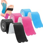 Kinesiology Tape Pro (120 Precut Strips,2 * 6 inch,6 Yard) Waterproof Breathable Athletic Elastic Muscles & Joints Pain Relief Taping for Gym Fitness Running Tennis Swimming Football(Mix 6M)