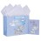 Loveinside Baby Boy Gift Bag Blue Elephant Design with Tissue Paper and Greeting Card for Baby Shower, New Parents, and More - 13 x 10 x 5, 1 Pcs