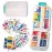 iouwei Large Pill Organizer with Medicine Labels - 7 Day Travel Daily Container, Mini Medication Storage Case (White, 161 Labels)