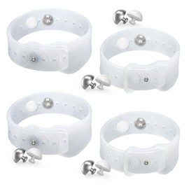 Hion Motion Sickness Bracelets Sea Sickness Wristbands for Motion Sickness/Morning Sickness/Pregnancy Nausea Anti Nausea Wristband Acupressure Nausea Bands Motion Sickness Bands2Pairs Transparent