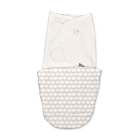 SwaddleMe by Ingenuity All Season Baby Swaddle, 2 Quick Flip Layers to Change from 1.0 to 2.5 TOG, Size 0-3 Months, 7-14 Pounds - Dream Waves