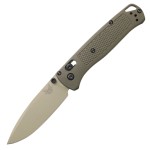 Benchmade - Bugout Outdoor EDC Folding Knife, Slim, Lightweight, Plain Edge, Drop-Point Blade, CPM-S30V Stainless Steel (58-60HRC), Grivory Handle (535TN-11)