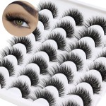 Losha Lashes Fluffy Cat Eye Lashes 14 Pairs 3D False Eyelashes Soft Crossed Eye Lashes Pack Comfortable Fake Eyelashes(614)