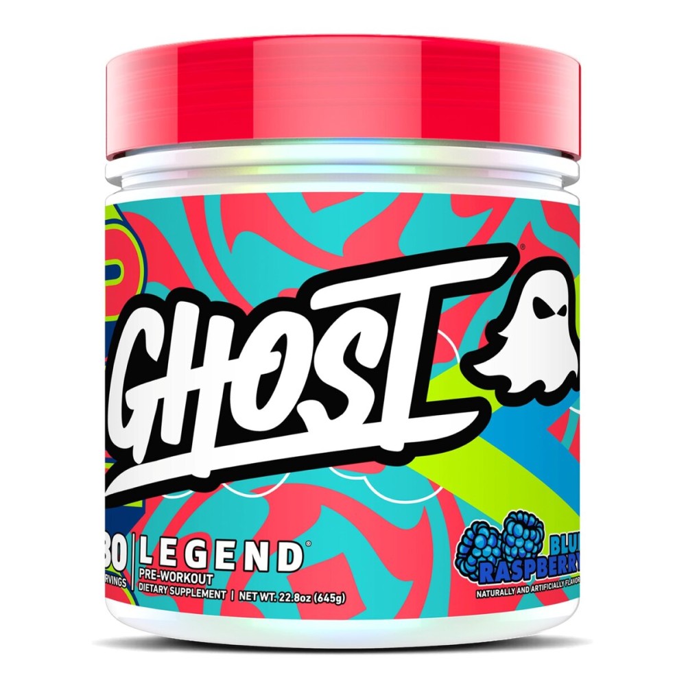 GHOST Legend Pre-Workout Powder, Blue Raspberry - 30 Servings - Pre-Workout for Men & Women with Choline, L-Citrulline, & Beta Alanine for Energy & Focus