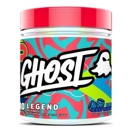 GHOST Legend Pre-Workout Powder, Blue Raspberry - 30 Servings - Pre-Workout for Men & Women with Choline, L-Citrulline, & Beta Alanine for Energy & Focus