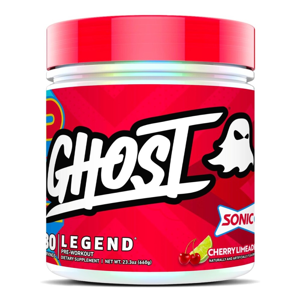 GHOST Legend Pre Workout Powder, Sonic Cherry Limeade - 30 Servings - Pre-Workout for Men & Women with Choline, L-Citrulline, & Beta Alanine for Energy & Focus