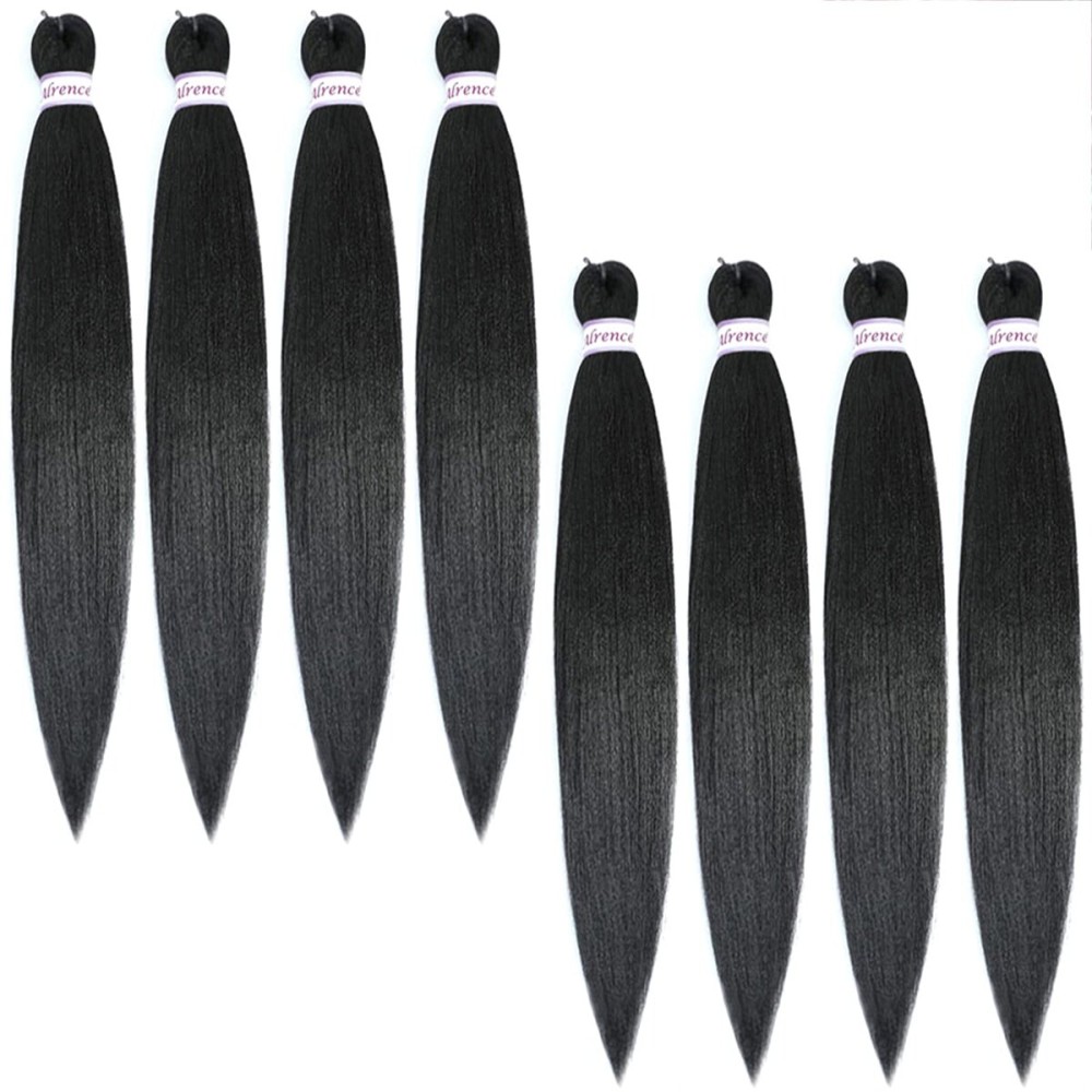 Alrence Pre Stretched Braiding Hair Long Braid 26 Inch 8 Packs Professional Braiding Hair Extensions Synthetic Crochet Twist Braids (26 Inch, 1)