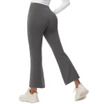 baleaf Women\'s 27 Fleece Lined Pants Water Resistant Crossover Flare Leggings Bootcut Hiking Thermal Winter Outdoor Dark Gray XS