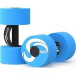Sunlite Sports Water Weights Pool Exercise Dumbbells, Water Aerobic Equipment, High-Density EVA-Foam Dumbbell with Handle Strip, Aqua Therapy, Pool Fitness Exercise Set of 2