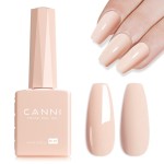 CANNI Nude Pink Gel Nail Polish - 0.3oz Sheer Skin Tone Color, Glossy Soak-Off UV/LED Nail Gel for Natural French Manicure, DIY & Salon Use