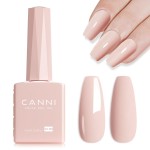 CANNI Pink Gel Nail Polish - Light Nude Oyster Pink, High Gloss Soak-Off UV/LED Gel for French Manicure, DIY Home & Salon Use, 0.32 fl oz
