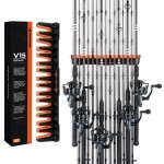 KastKing V15HD Heavy Duty Vertical Fishing Rod Holder - Wall Mounted Fishing Rod Rack, Store 15 Large Rods or Fishing Rod Combos in 18 Inches, Great Fishing Pole Holder and Rack, 1 Pack