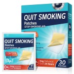 Step 3 Quit Smoking Patches, 7mg Stop Smoking Aids Patches, Easy & Effective Anti-Stickers, Helping Quit Patch, 30 Count Quit Smoking Stickers That Work with 2 Weeks