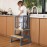 Kids Kitchen Step Stool, Ideal Toddler Learning Standing Tower, 2025 New Upgrade with an Anti-tip Structure and Anti-Drop Safety Bar, More Stable and Safer - Gray