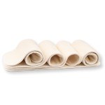 Nora\'s Nursery Hemp Inserts for Cloth Diapers - 4-Layer Super Absorbent, Washable & Reusable Diaper Liners with Snap - 13 x 15 - Perfect Fit for All Cloth Diaper Sizes - 5 Pack