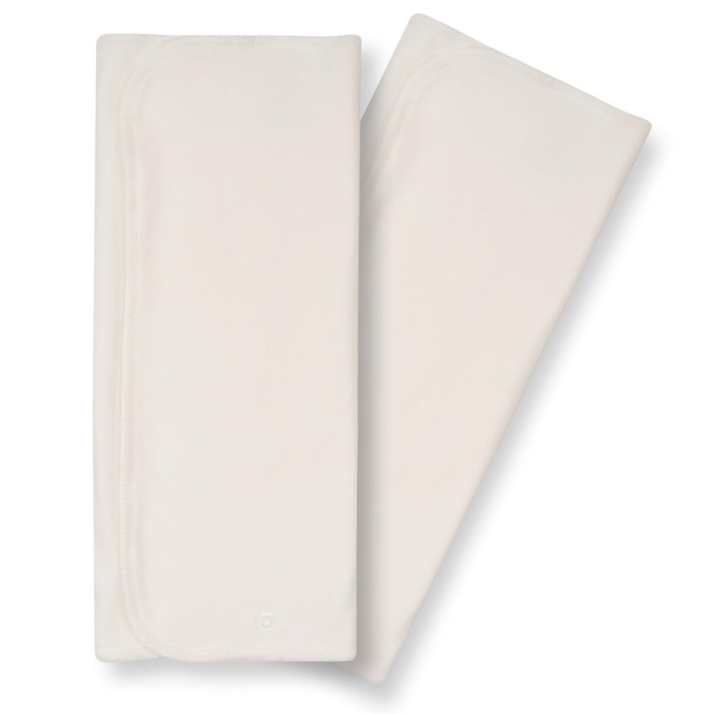 Nora\'s Nursery 3 Layer Cotton Prefolds 2 Pack with Snaps | Super Soft, Reusable, and Absorbent Cloth Diaper Liners | Gentle Cotton Diapering Solution for Babies