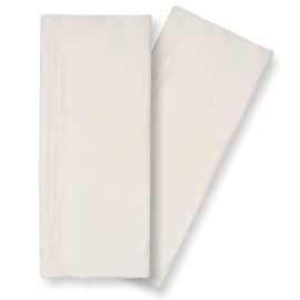 Nora\'s Nursery 3 Layer Cotton Prefolds 2 Pack with Snaps | Super Soft, Reusable, and Absorbent Cloth Diaper Liners | Gentle Cotton Diapering Solution for Babies