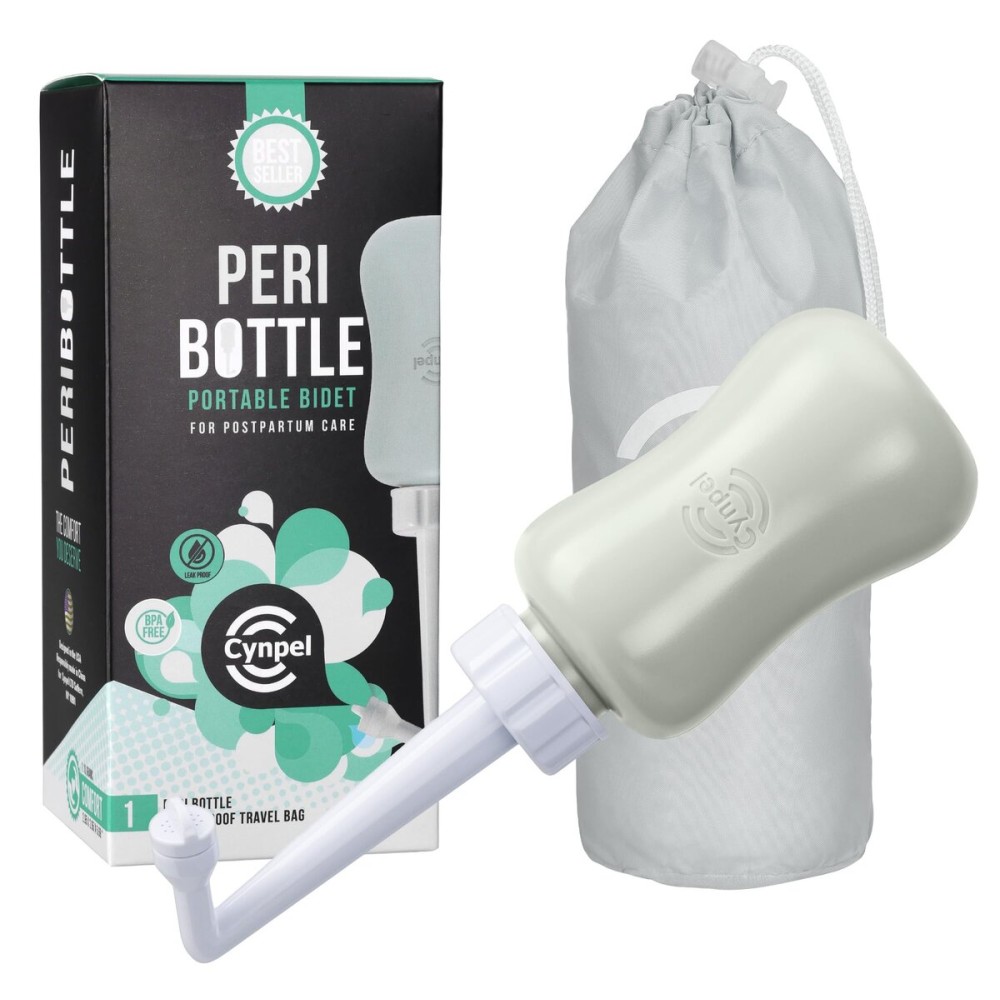 Cynpel Peri Bottle - Portable Bidet Kit - Travel Perineal Wash Handheld Squeeze Bottles - Postpartum and Labour Essentials for Women - Post Birth Spray Care After Childbirth - Gray