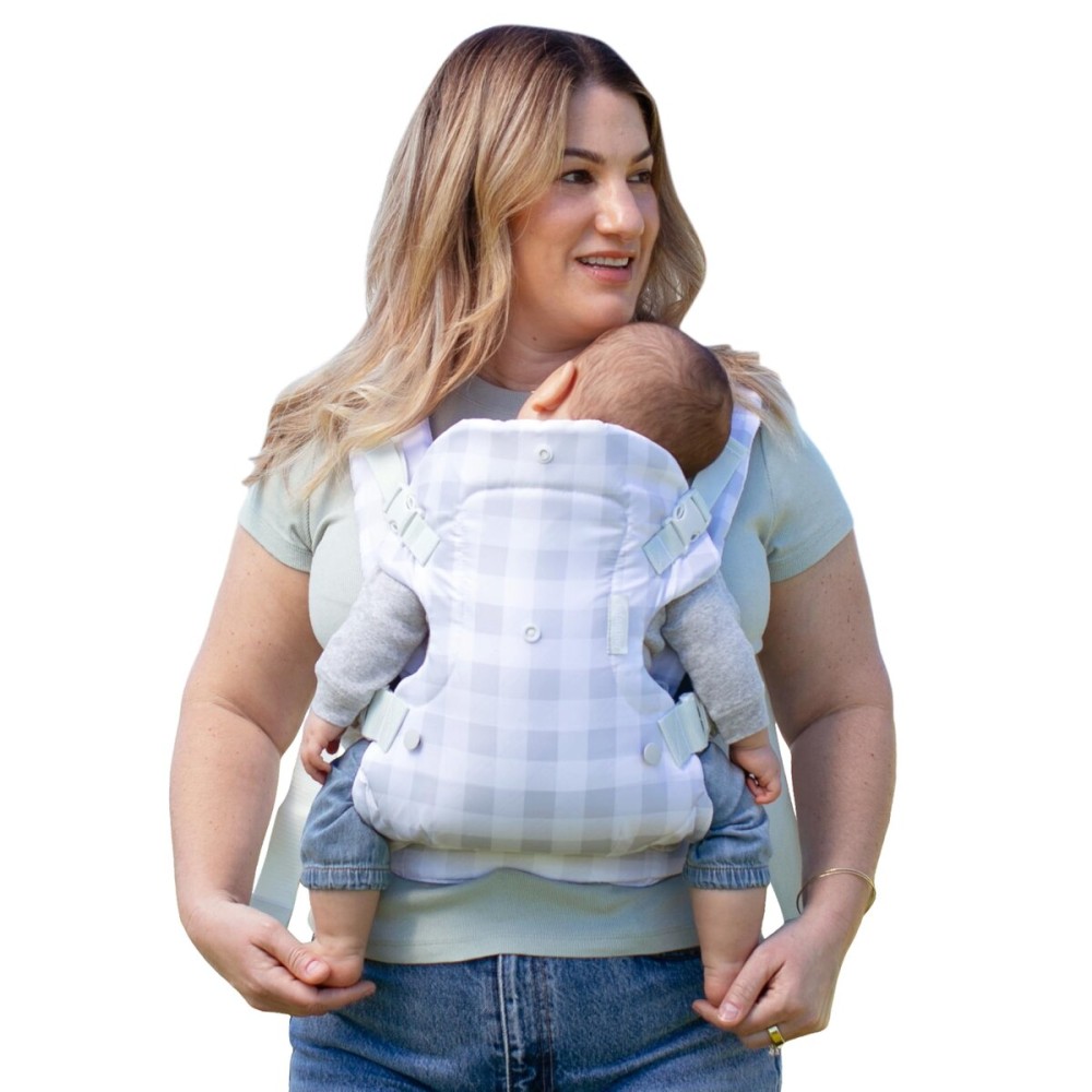 Infantino Flip Advanced 4-in-1 Carrier - Ergonomic, Convertible, face-in and face-Out Front and Back Carry for Newborns and Older Babies 8-32 lbs, Plaid