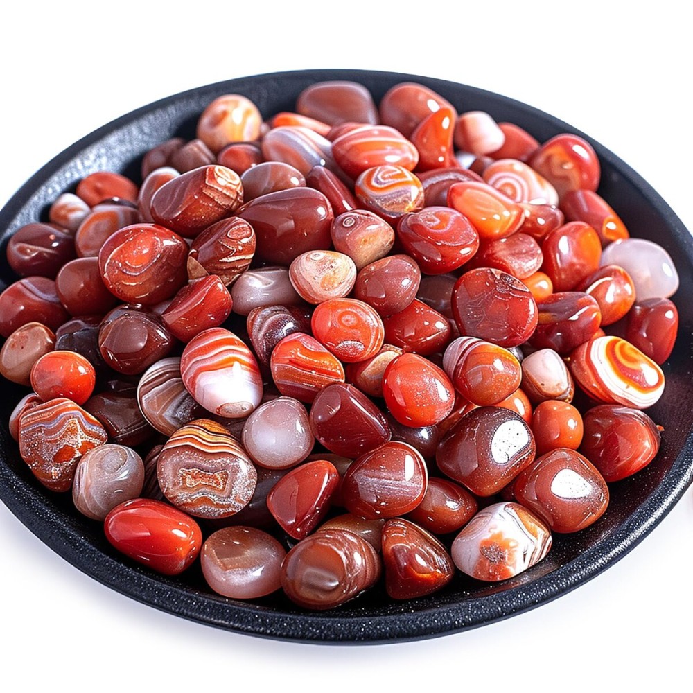SigMntun Polished Carnelian Crystal Stone Set - 72 Pcs, 0.5 10 oz Handpicked Tumbled Gemstones Rocks Quartz, Pebbles for Reiki, Chakra, Healing, Home Decor, 0.5 - 10 oz Mahogany Obsidian