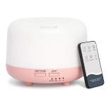 SPLITSKY 300ML Essential Oil Diffuser, Cool Mist Small Diffuser with Remote Control, 7 Color Changing LED Light, 4 Timer Settings,Waterless Safety Shut Off, for Bedroom, Room, Office(Pink)