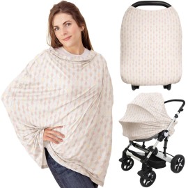 KeaBabies Nursing Cover, Breastfeeding Cover for Women - Baby Car Seat Canopy Girl, Boy, Multi-Use Baby Carseat Canopy, Breastfeeding Essentials for Nursing, Breathable, Lightweight & Soft (Prism)