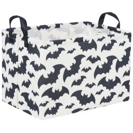 Sanjiaofeng Rectangular Kids Storage Bins,Halloween Baskets Bat Basket Organizer.Waterproof PE Coating Storage with Handles.Clothers,Toys,Books,Kid\'s Gifts Storage. (Bat)