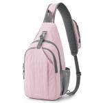 G4Free Sling Bag RFID Blocking Sling Backpack Crossbody Chest Bag Daypack for Hiking Travel (Pink)