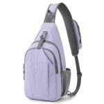 G4Free Sling Bag RFID Blocking Sling Backpack Crossbody Chest Bag Daypack for Hiking Travel (Taro Purple)