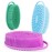 Soft Silicone Body Scrubber 3 PCS Silicone Body Shower, Silicone Loofah 2 in 4 Bath and Shampoo Brush, Body Scrubber Shower Cleaning Exfoliating Use for Sensitive Skin, Lather Well, Blue,Green,Purple