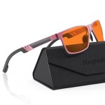 Reglaaly Blue-Light-Blocking-Gaming-Glasses Designed for Men/Women Gamers Anti Fatigue with Powerful Filter Lenses for Electronic Screens