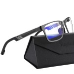 Reglaaly Blue-Light-Blocking-Glasses Men/Women Gaming Glasses Computer Screen Eyeglasses Metal Frame
