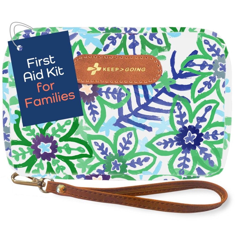 KeepGoing Travel First Aid Kit for Kids - 130 Pc. for Car, Home, Purse, Diaper Bag & Backpack with Latex-Free Bandages - Mini First Aid Kit Travel Size TSA-Approved