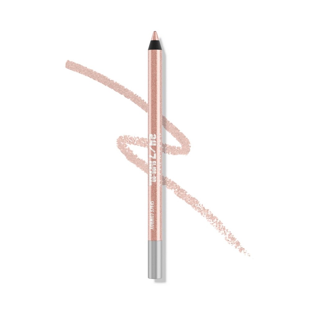 Urban Decay 24/7 Glide-On Waterproof Eyeliner Pencil - Smudge-Proof, Long-Lasting, Transfer-Proof, Up to 16HR Wear, Smooth No-Tug Formula, Space Cowboy (Light Peach Shimmer & Silver Sparkle) - 0.04 oz