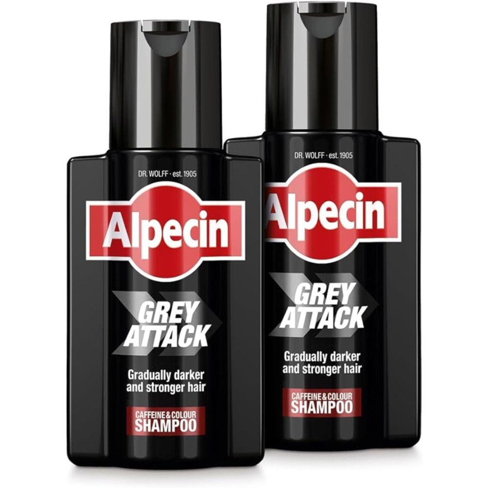 Alpecin Gray Attack Caffeine & Color Shampoo, 6.76 Fl Oz (Pack of 2)