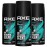 AXE Travel Deodorant, Body Spray, Apollo, 3-Pack - 48H High-Definition Scent & Odor Protection, Sage & Cedarwood, Aluminum-Free, 1 Oz Ea