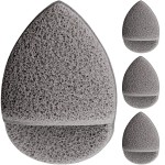 KOL Face Scrubber Pads, Premium Charcoal and Vitamin E Infused Exfoliating Facial Cleansing Sponges for Daily Face Wash and Makeup Removal, 3 Count