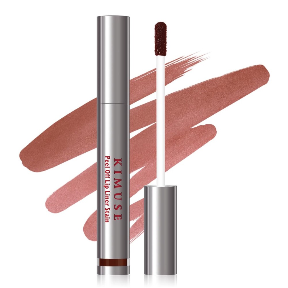 KIMUSE Peel Off Lip Liner Stain, Long Lasting Lip Tint Stain Peel Off, Waterproof, Transfer-Proof, Highly Pigmented Color Peel Off Lip Stain Liner, Matte Finish