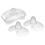 MAM Breastfeeding Nipple Shields with Sterilizing Storage Case, Nipple Shields for Nursing Newborn, Size 2 Medium, 2-Count, Clear