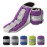 NEALFIT Ankle Weights for Men Women Kids, Leg Arm Wrist Weights with Adjustable Strap for Running, Gymnastics, Aerobics,Gym, Fitness (Purple, 1 lb x 2 (2LB Pair))