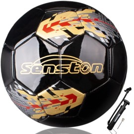 Senston Soccer Ball Size 5 with Pump - Official Match Football Adults Soccer Ball
