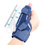 CURECARE New Upgraded 2 in 1 Thumb Brace, Removable Thumb Spica Splint Left Right Hand with 3 Level Stability, Reversible Thumb Support for CMC, De Quervains Tendonitis, Trigger Thumb (S/M, Navy)