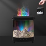 Essential Oil Diffuser, Upgraded Portable Aurora Flame Aromatherapy Scent Aroma Diffusers, 200ml Ultrasonic Cool Mist Humidifiers, Timer & Auto-Off for Home, Room