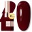 Double Rhythm Translucent Gel Polish Sheer Neutral Natural Light Milky Same Color Same Bottle 15ML Jelly UV Polish Nail Art DIY at Home (Dark Burgundy-A1487)